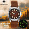 ADDIESDIVE Luxury Stainless Steel Women's Watch 36mm Sapphire Crystal C3 Retro Night Light Lady Quartz Watch 100m Waterproof New