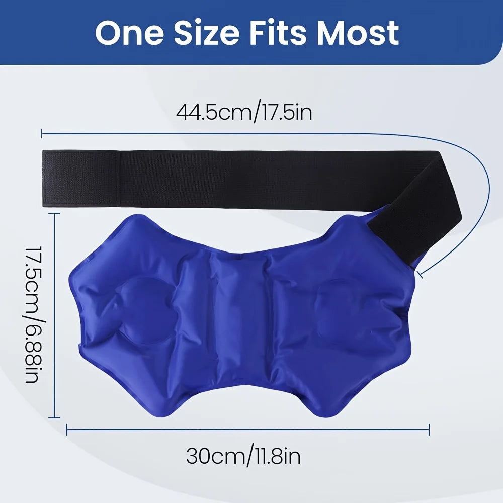 1PC Reusable Nylon Ankle Protection Ice Pack with Adjustable Straps, Suitable for Both Home and Outdoor Use