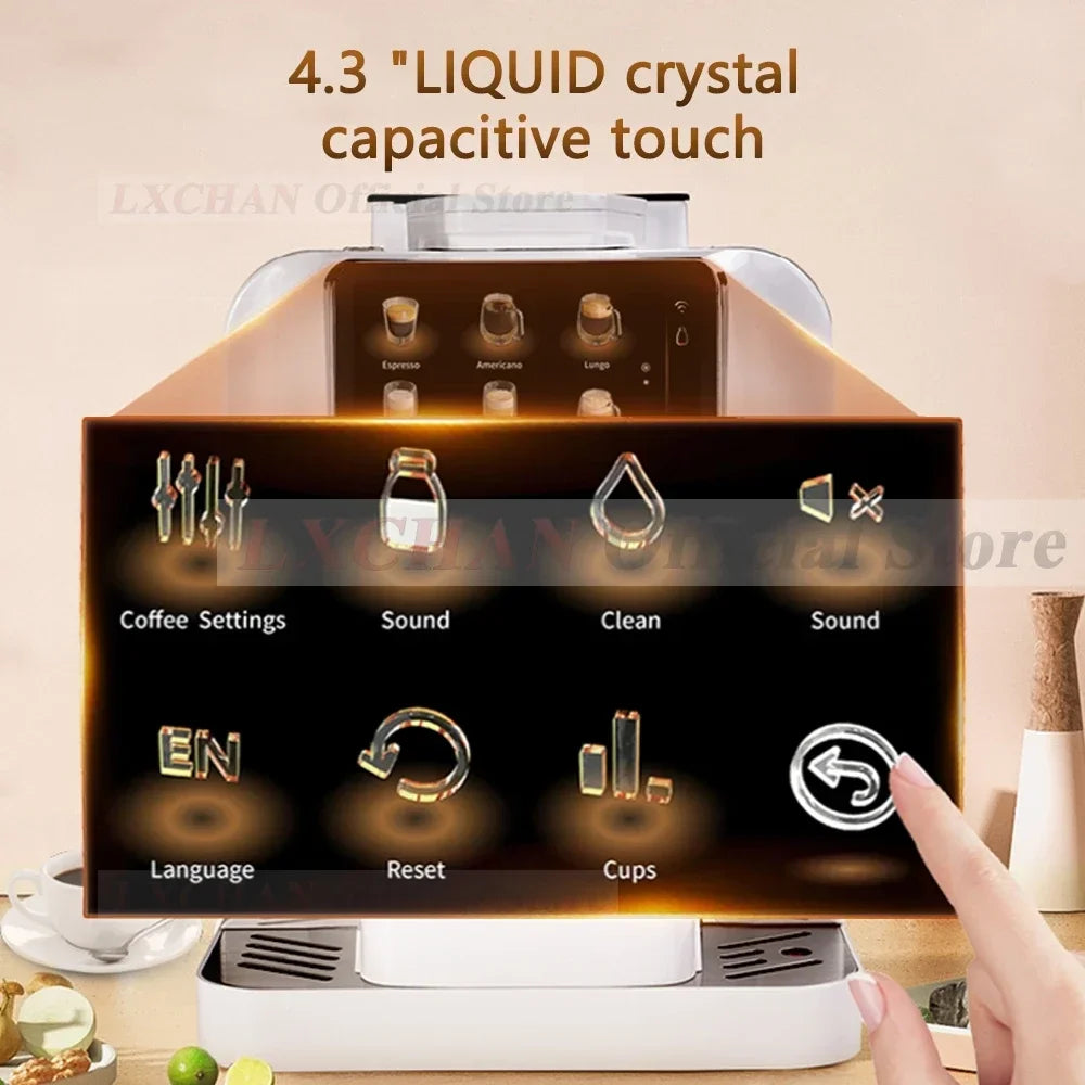 LX AC-T6 Fully Automatic Coffee Maker 11 Type Fancy Coffee Electronic Refrigerated Milk Tank Latte Espresso Coffee Machine