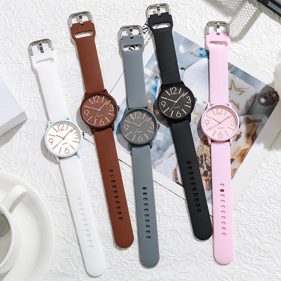 New fashionable and popular watches for women, silicone watches for women, quartz watches for women