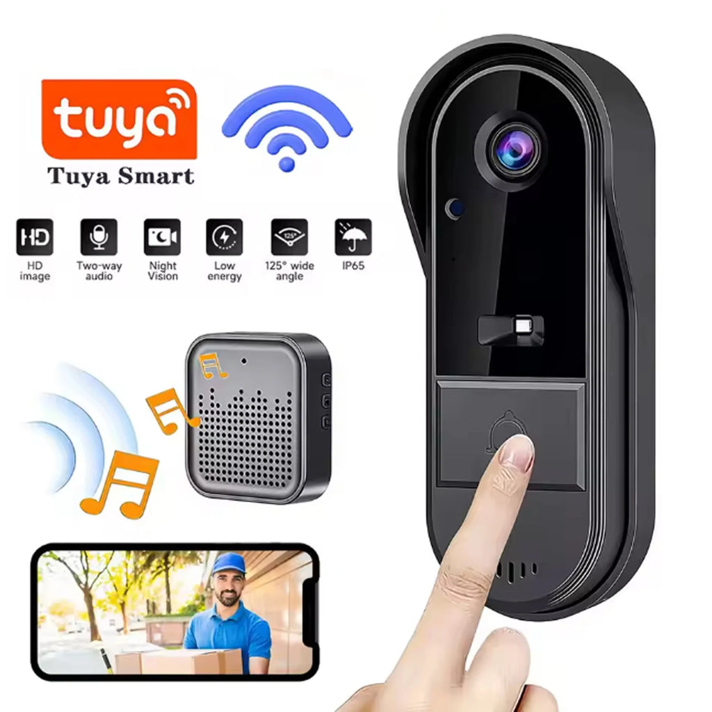 Tuya  Doorbell Camera Wifi Wireless Outdoor Video Eye Doorbell Waterproof Camera Two-Way Voice Night Vision Intercom Monitor