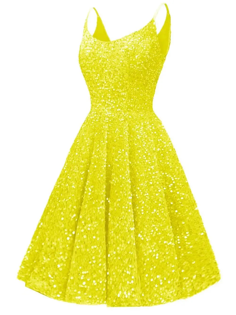 2026 Sequin Homecoming Dresses for Teens Sparkly Spaghetti Strap Short Prom Dress A-line Formal Cocktail Party Gowns