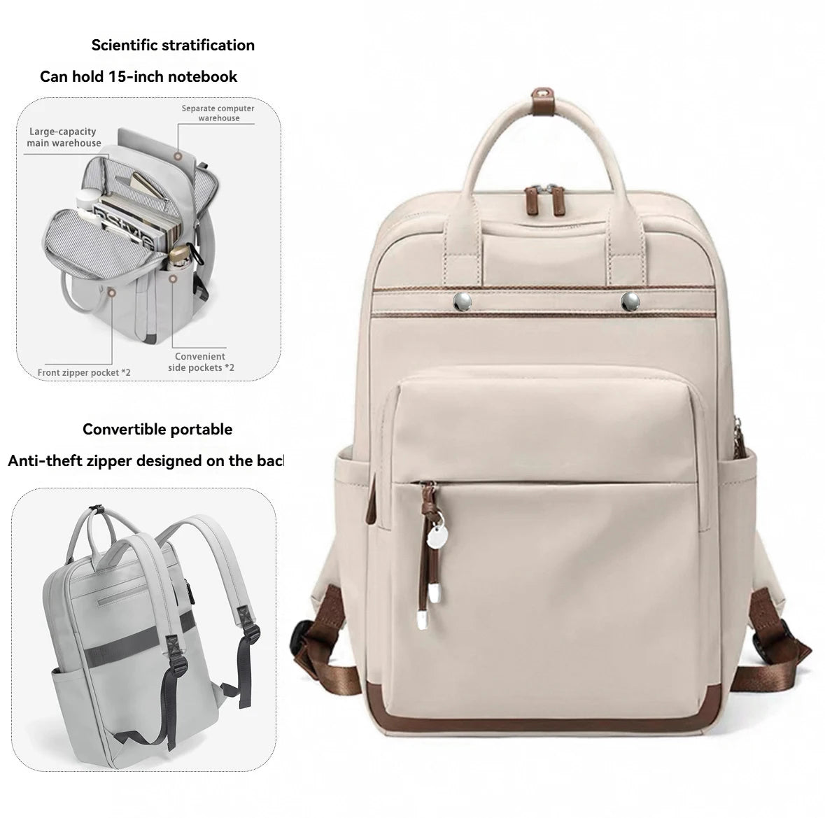 Women's Laptop Backpack 14 inch Fashion Backpack Travel Commuter Leisure Backpack Women's Travel Business Bag