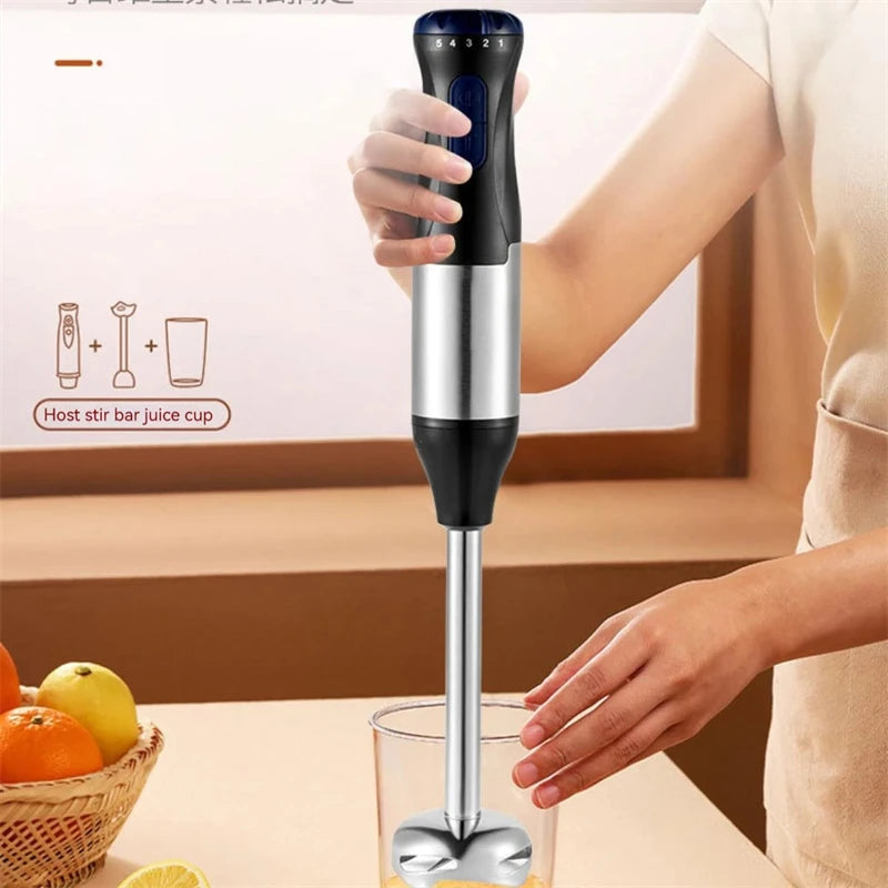 4 in 1 Kitchen Immersion Blender 1000W Stainless Steel Handheld Blender Vegetable Meat Chopper Egg Whisk Smoothie Stick Mixer