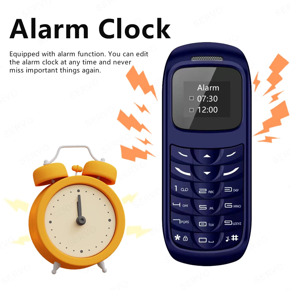 SERVO BM70 Mini Back-up Mobile Phone Dual SIM Standby Magic Voice Call Recording Blacklist Alarm Clock 2G Super Small Cellphones