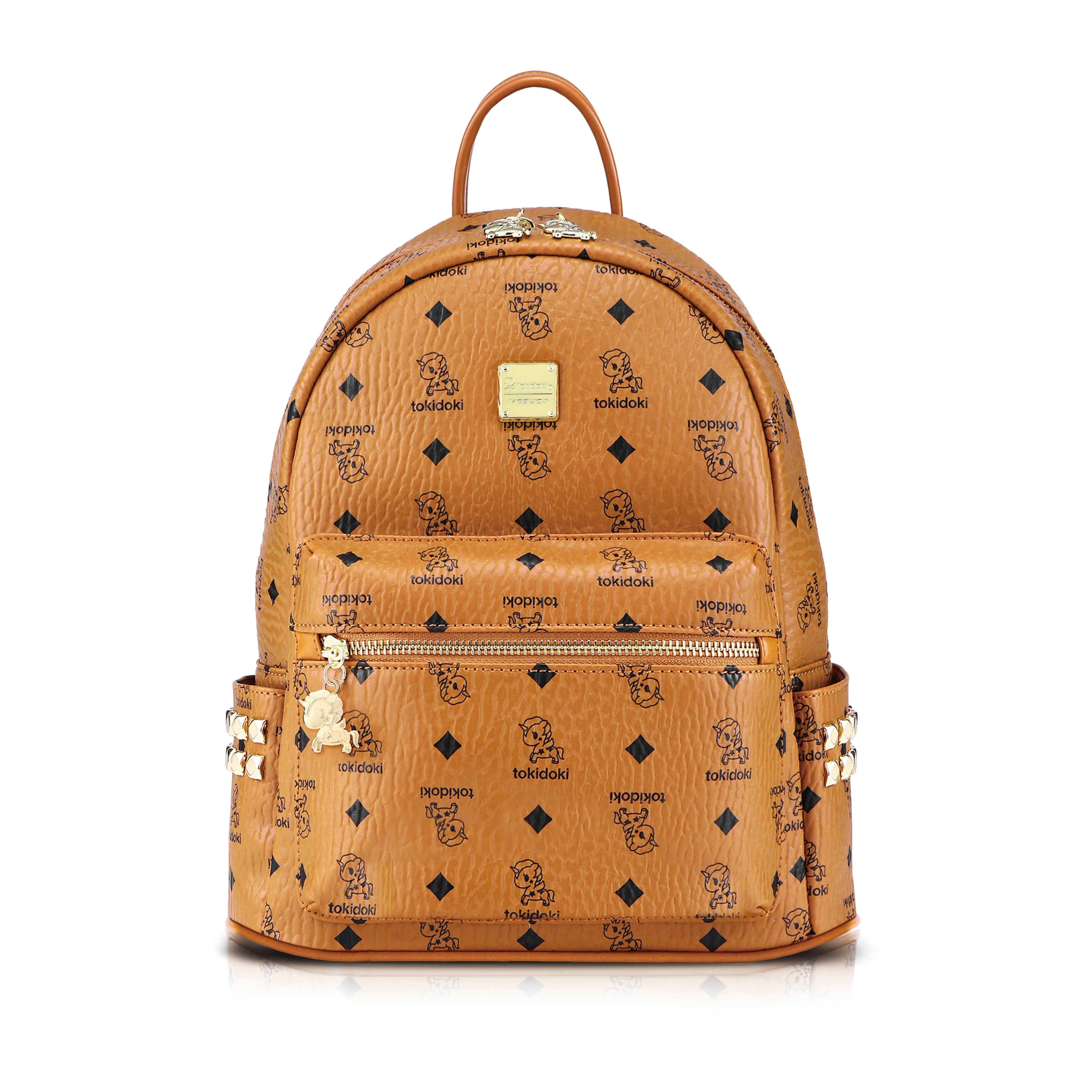 Tokidoki PU Leather School Bag PU Leather Backpack Bag for Ladies Casual Daypack for Work Travel Duffle Bag