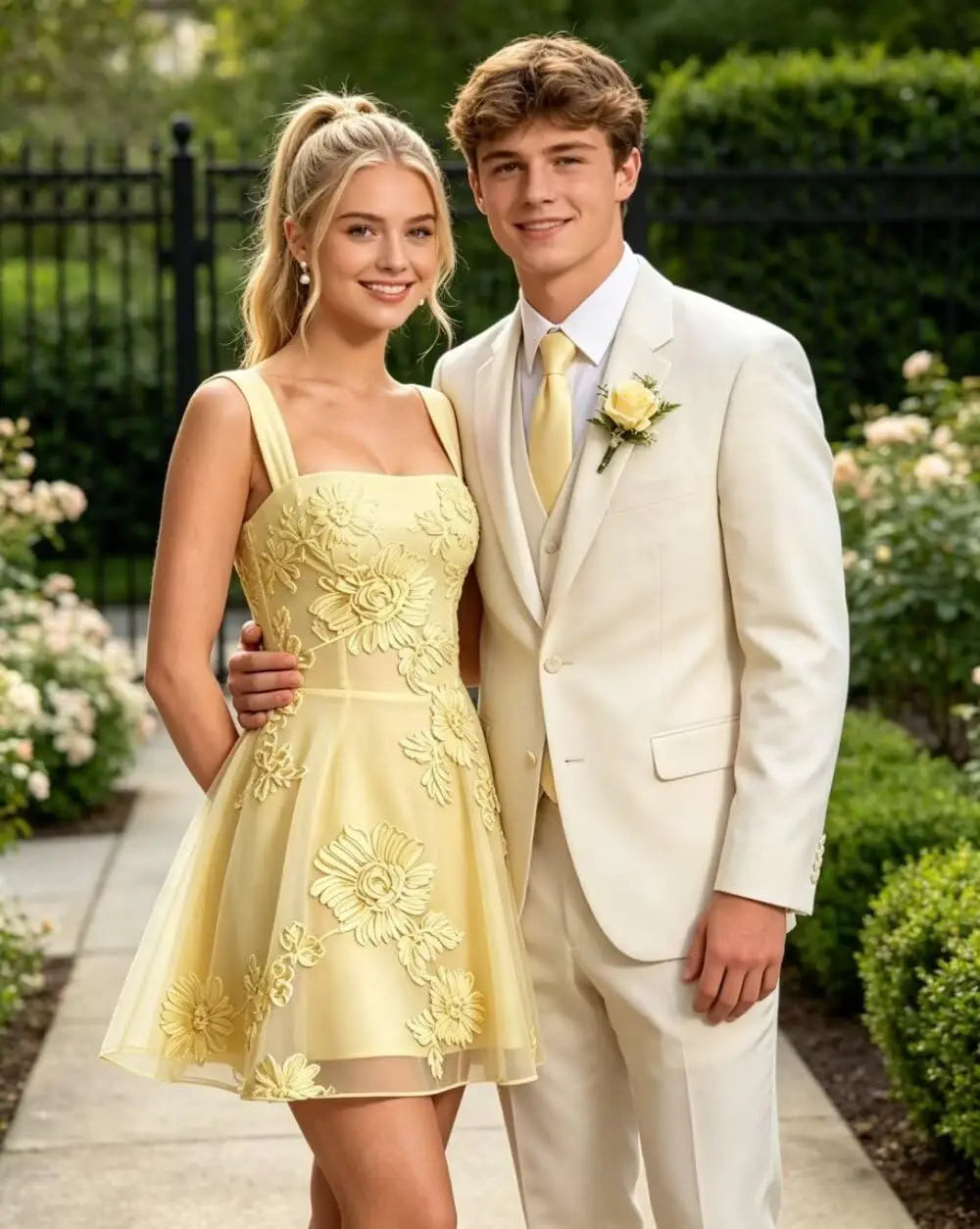 Square Neck Short Embroidery Lace A-Line Mini Floral Tulle Homecoming Dresses Formal Graduation Cocktail Gown Evening Gown