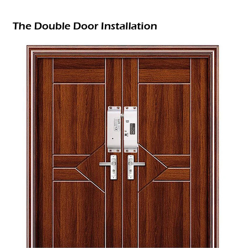 5YOA Smart Electric Mortise Locks with Drop Bolt DC12V Electronic Lock Adjustable Time Delay Fail Safe Mode for Access Control