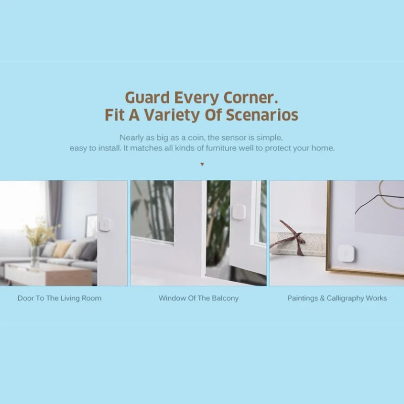 Aqara Smart Vibration Sensor Zigbee Motion Shock Sensor Inductive Monitoring Alarm Adjustable Sensitivity For Homekit Mi Home