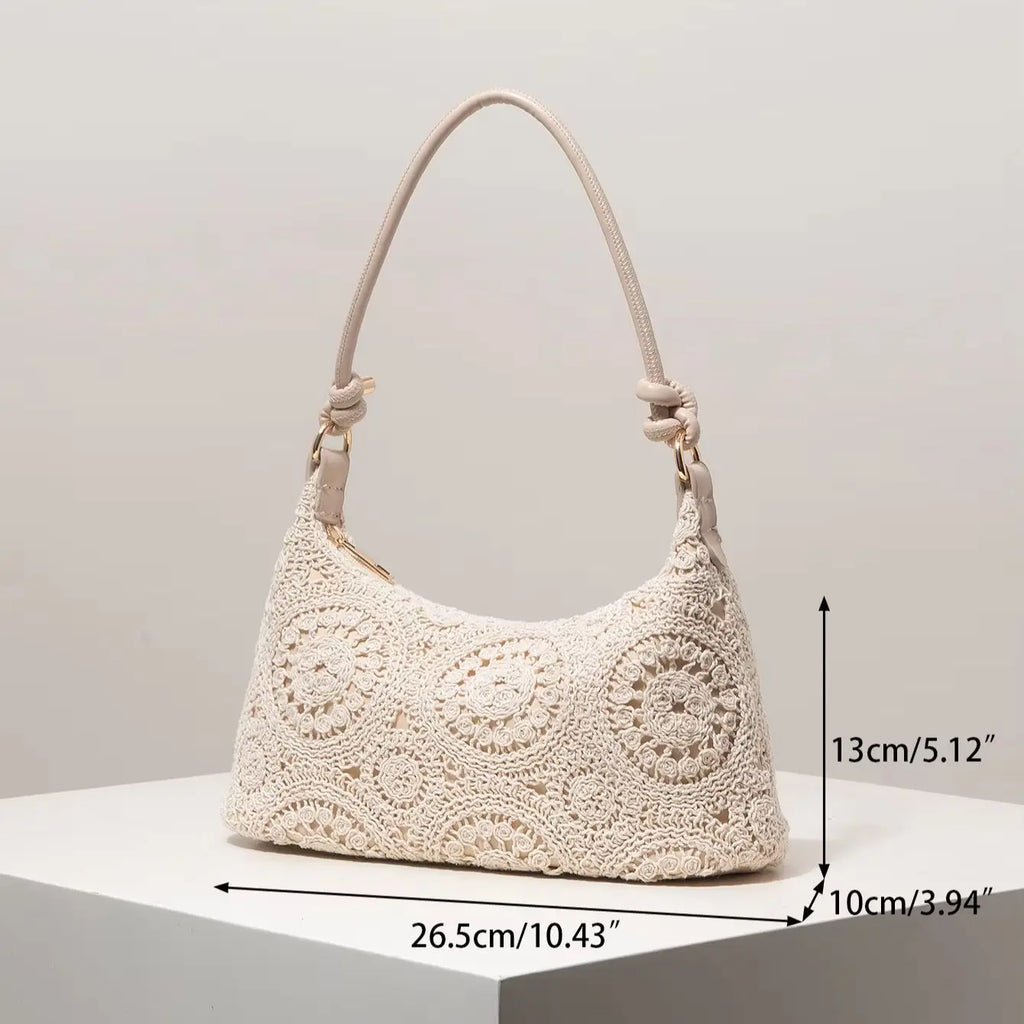 Shoulder Bag,Floral Pop,Boho,Summer Beach Bag,Travel Essential,Cruise Essential,Vacation Outfits Women,Elegante,Random Pattern