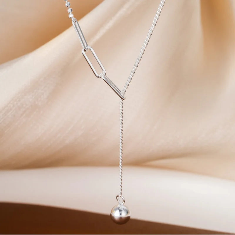925 Sterling Silver Woman Necklace Simple Charm Personality Clavicle Chain Choker Birthday Gift for Friends Exquisite Jewelry