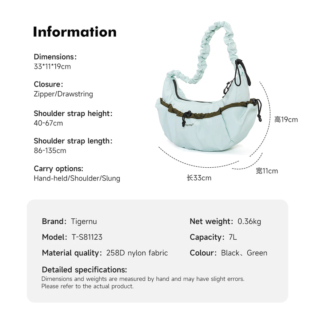 Tigernu Women Bags Summer Half Moon Bags Women's Dumpling Bun Lazy Handbags Casual Hobos Crossbody Bag Shoulder Bag Travel Totes