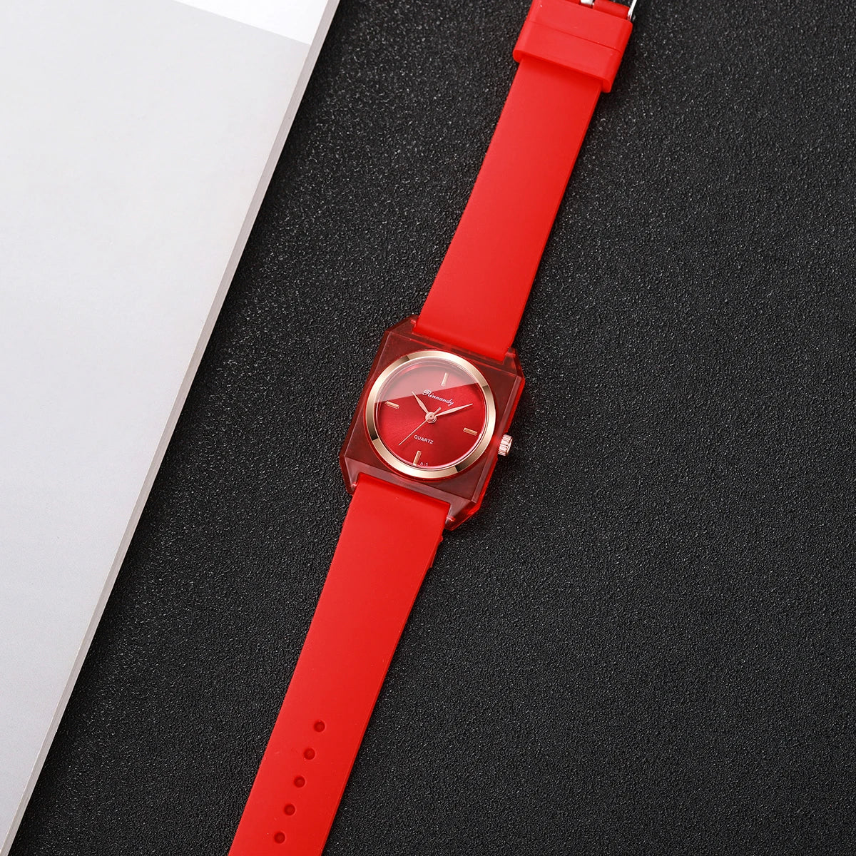 Simple Silicone Band Ladies Wristwatches Fashion Rectangle Women Quartz Watch Reloj Mujer Girls Clock Gift (Without Box)