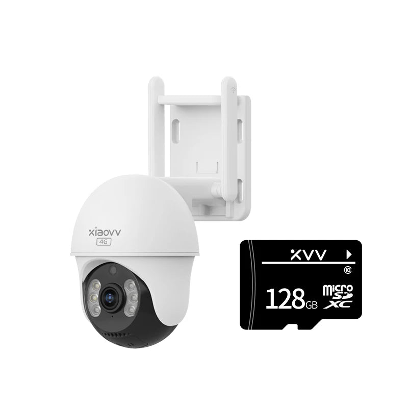 XIAOVV 4G SIM 3MP Starlight Outdoor Security PTZ Camera IP66 Waterproof with Two-Way Talk and Motion Detection Remote Monitoring