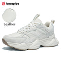 Baasploa Women Walking Shoes Lightweight Mesh Breathable Sport Shoes Comfort Soft Female Leather Height Increase Casual Sneakers