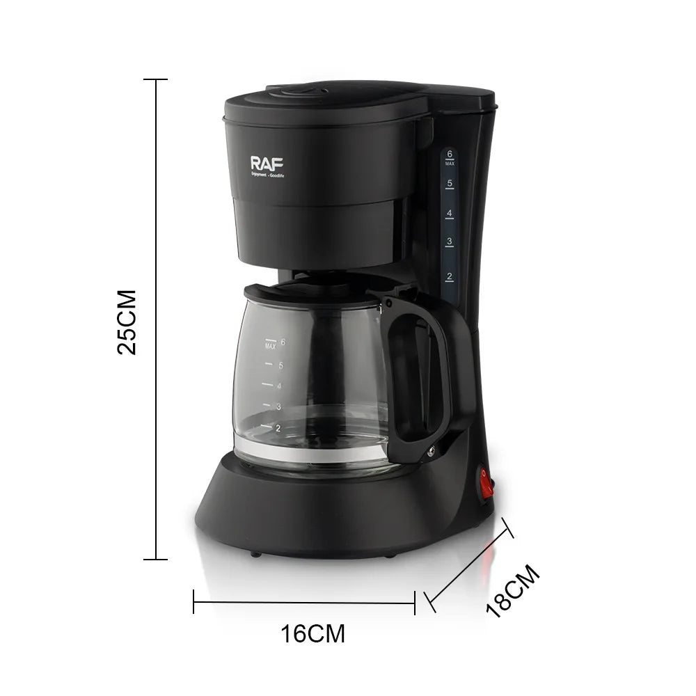 Electric Dirp Coffee Machine 600W Automatic American Drip Type, 600ML Coffee Machine American Milk Tea Machine Coffee Pot 66