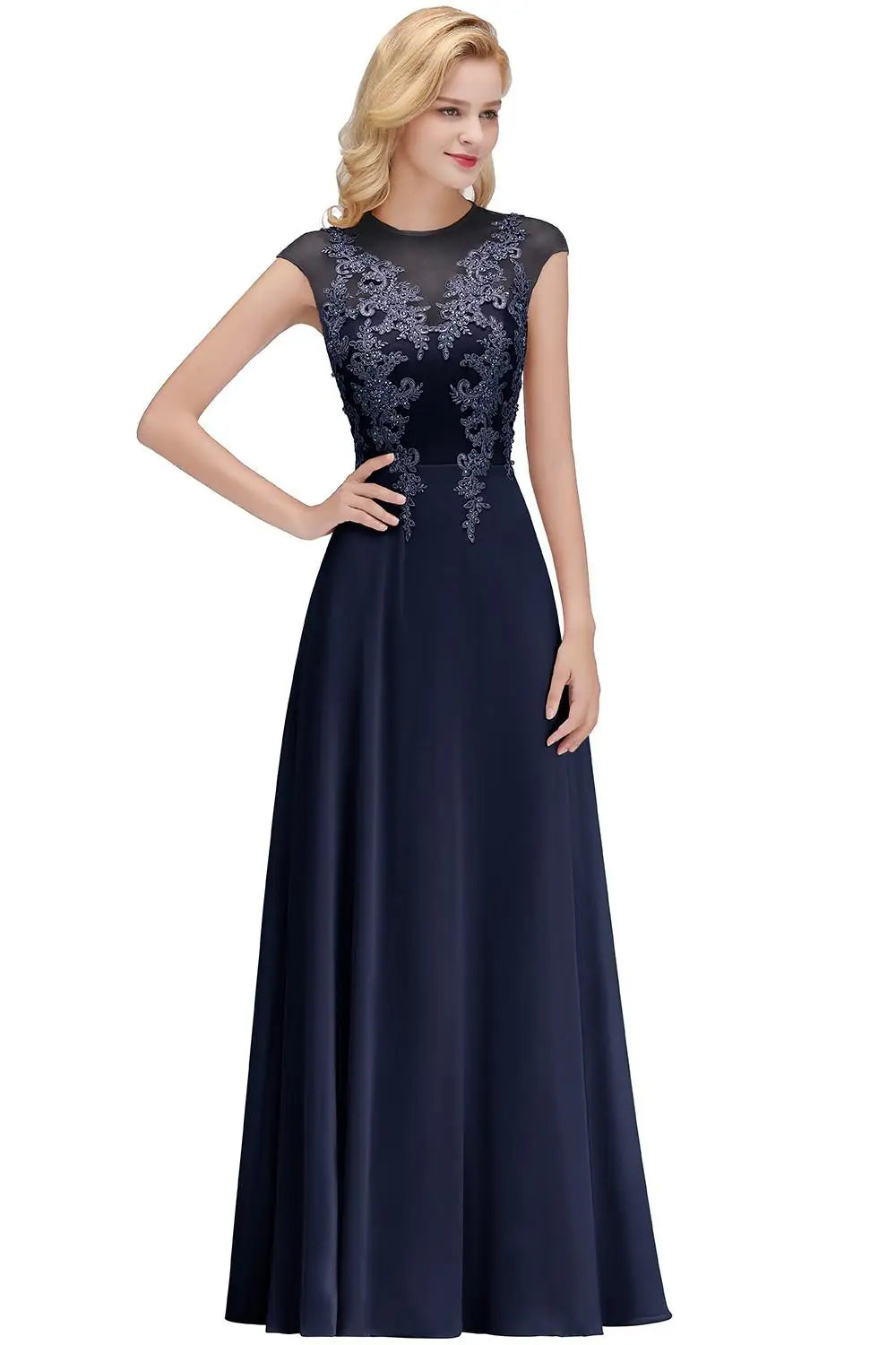 Green Lace Evening Dresses Long Luxury 2024 Chiffon Pearls Scoop Neck A-line Formal Wedding Party Prom Gowns Christmas Vestidos
