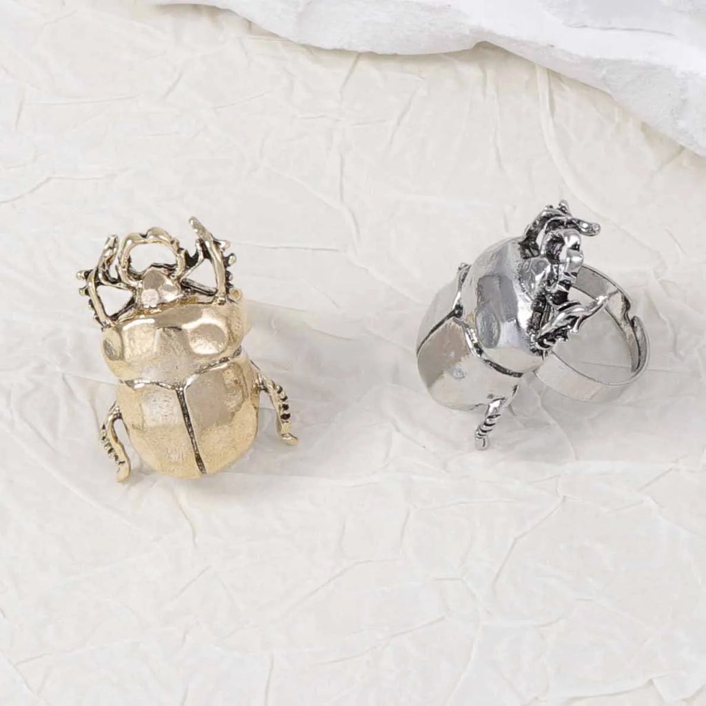 Digadagu Retro Opening Insect Ring Metal Animal Ring New Women's Trend Daily Jewelry Accessories