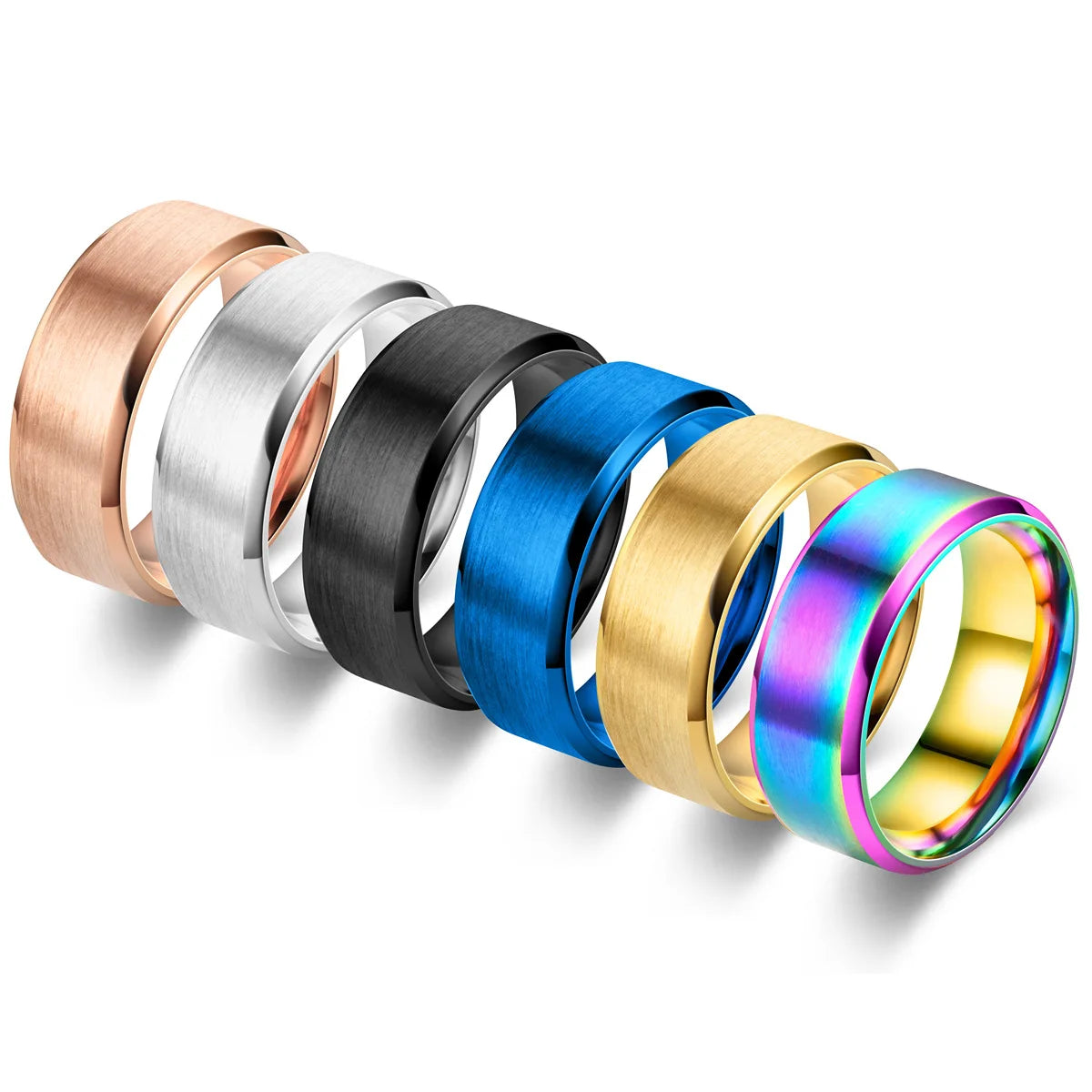Classic 8mm Tungsten Mens Ring Surface Brushed Stainless Steel Ring for Women Wedding Band Couples Jewelry Accessories
