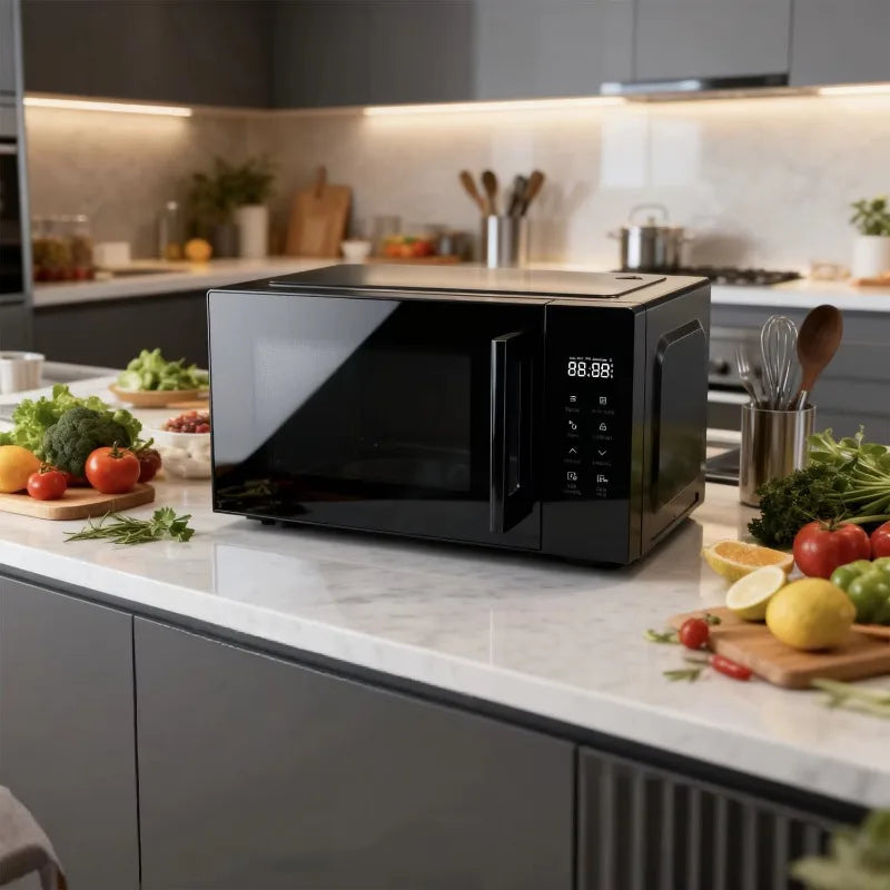 25L microwave oven with speed heating intelligent thawing large capacity easy cleaning user-friendly design