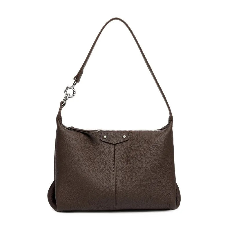 Zency Women's Head Layer Cowhide Leather Underarm Bag for Commuting Shopping Single Shoulder Crossbody Designer Hobo Bags