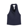 MUJER Satin Halter Tops Woman 2026 Sexy Backless Tops for Women Camisole off Shoulder Summer Top Women Pink Black Top Female