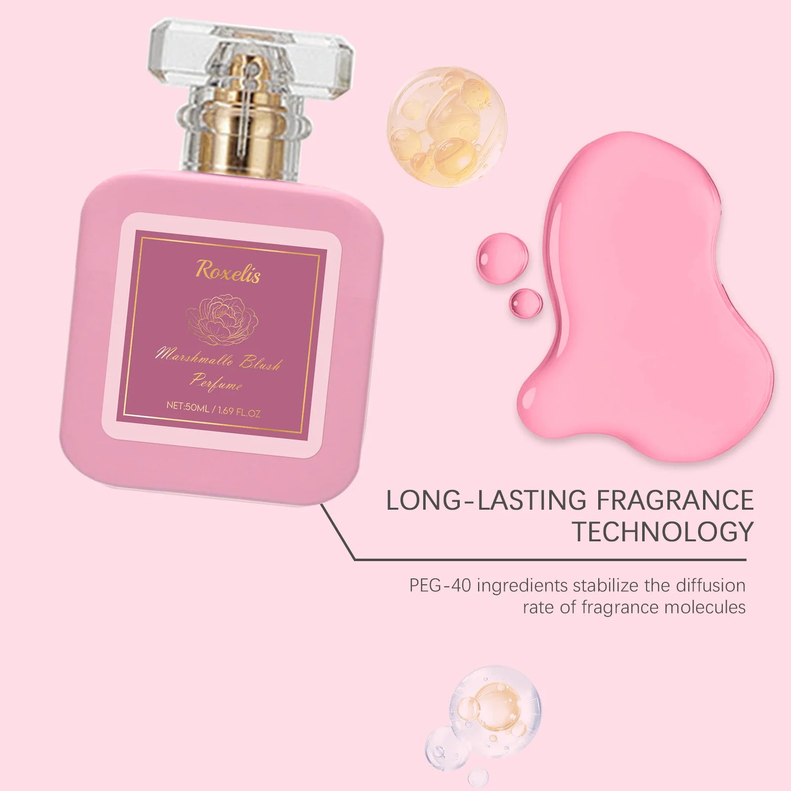 Strawberry Candy Sweet & Energetic Perfume: Long-Lasting Fresh Scent, Portable Girly Perfume for Dating & Commuting
