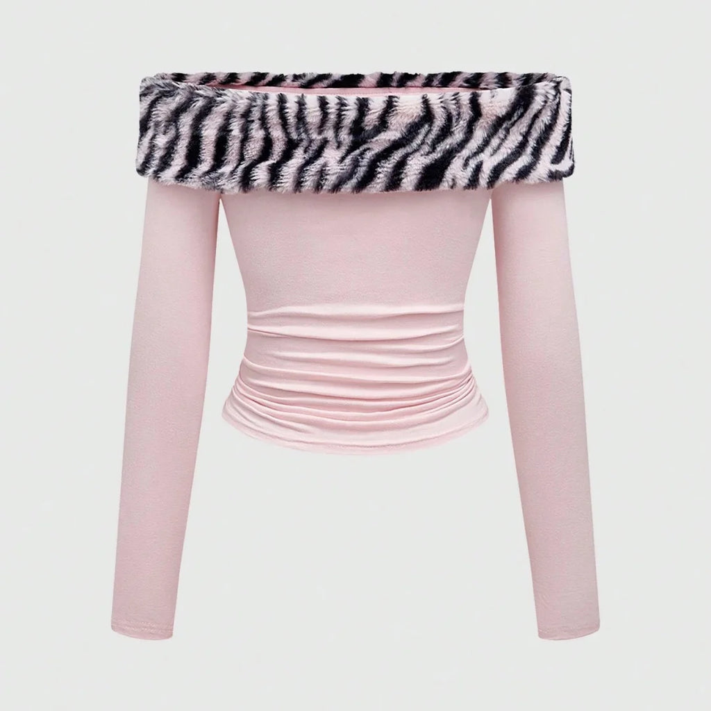 2026 Womens Y2K Sexy Leopard Print Glitter Midriff Top Lettered Detail Slim Fit Trendy Fashion Crop Top