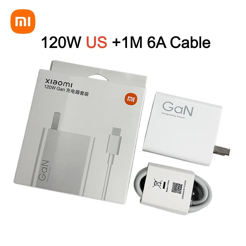 Original Xiaomi 120W Charger Turbo Fast Charge Charger Adapter for Xiaomi 17 15 14 13 Pro Ultra 17T Charger POCO X7 X8 Pro Redmi