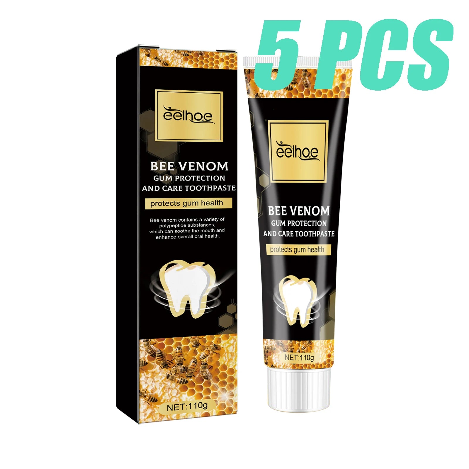 Bee Venom Gum Care Toothpaste Effectively Removes Yellow Teeth and Plaque Long-lasting Fresh Breath Gentle Oral Care Toothpaste