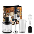 4 in 1 Kitchen Immersion Blender 1000W Stainless Steel Handheld Blender Vegetable Meat Chopper Egg Whisk Smoothie Stick Mixer