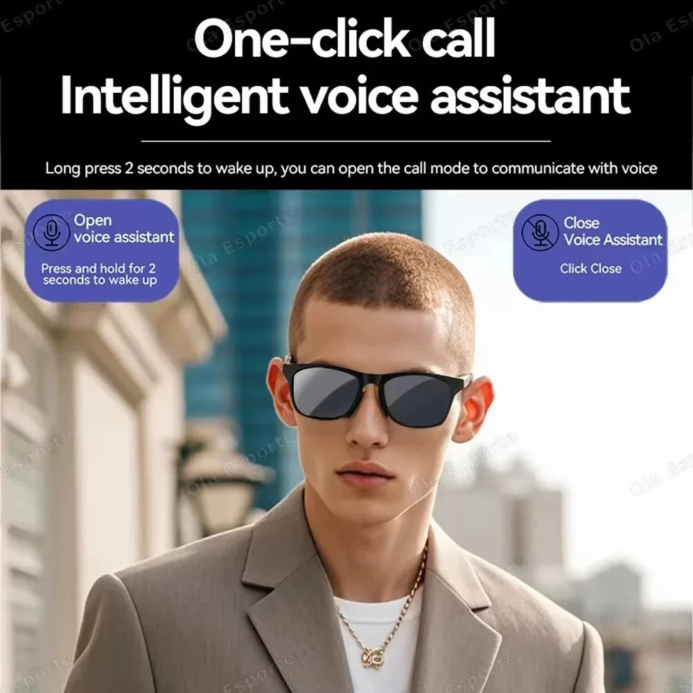 Lenovo 2026 New AI Smart Glasses 8K Touch Control Photo Video Recording Translator Voice Assistant Bluetooth Wireless Sunglasses