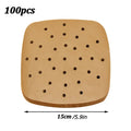 100pcs Disposable Air Fryer Parchment Paper Air Fryer Paper Liner Non Stick Steamer Liner Oven Microwave Steamer Basket