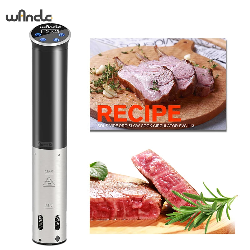 1100W Vacuum Sous Vide Cooker IPX7 Waterproof Slow Cooker with Digital Display LCD Touch Immersion Circulator Accurate Cooking 66