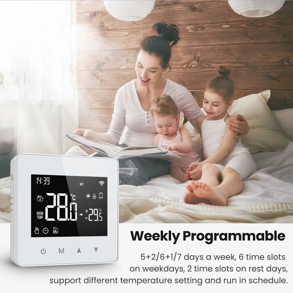 AVATTO WiFi/ZigBee Smart Thermostat,Low Power Battery Water Gas Boiler Temperature Controller For Tuya Alexa Google Home Alice