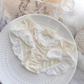 4XL Large Size Cute Lovely Sweety Milk Silk for Busty Women Bow Lolita Princess Style Cosplay Panties High Elasticity Breifs