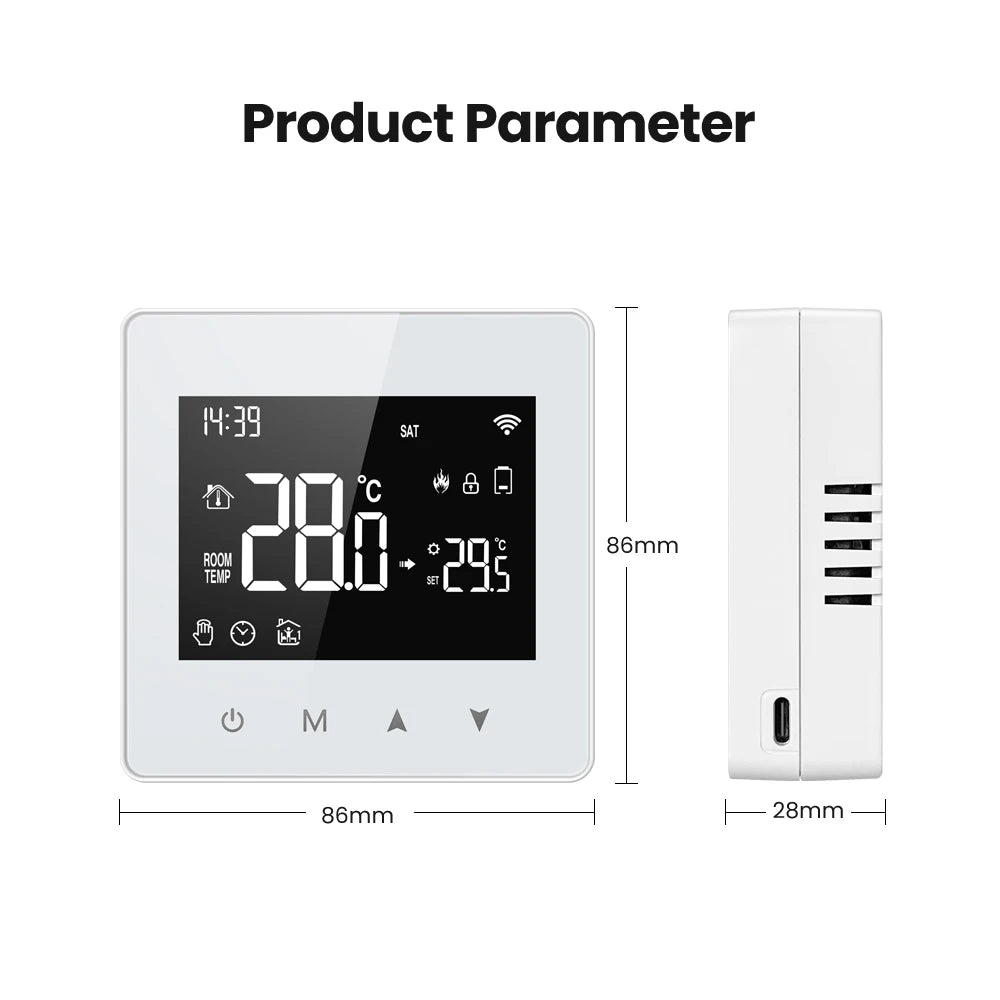 AVATTO WiFi/ZigBee Smart Thermostat,Low Power Battery Water Gas Boiler Temperature Controller For Tuya Alexa Google Home Alice