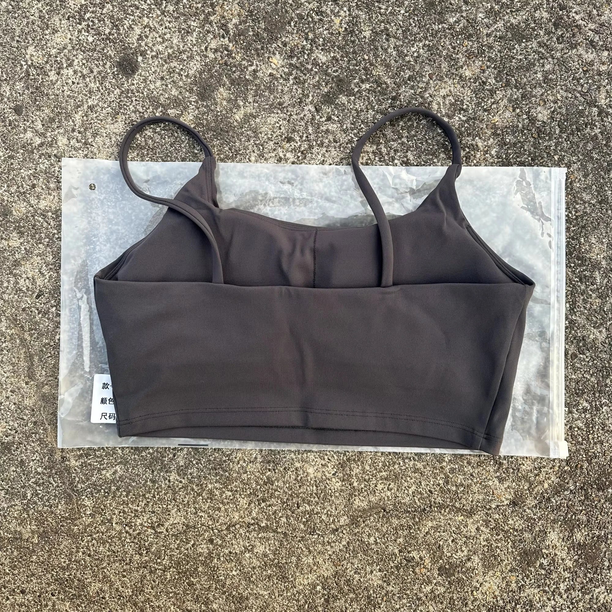 Solid Color Tight Fitness Women Sport Bra Spaghetti Strap Gym Yoga Bra Athletic Underwear Soft Top Workout Train With Chest Pad