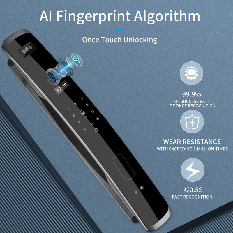 Wishome Biometric Recognition Smart Door Lock Remote Control Fingerprint Password IC Card APP Wifi Lock Unlock
