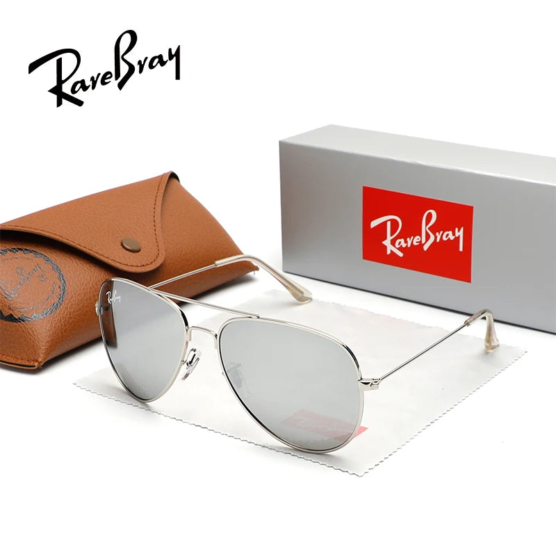 RareBray Brand Original Unisex Pilot Sunglasses Retrio Trendy UV400 Polarized Driving Travel Women/Men Anti-glare Eyeglasses
