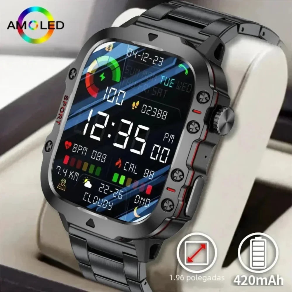Original Military Men Smart Watches Wireless Call Fitness Clock IP68 Swim Waterproof Sport Smartwatch for Women IOS Android 2026
