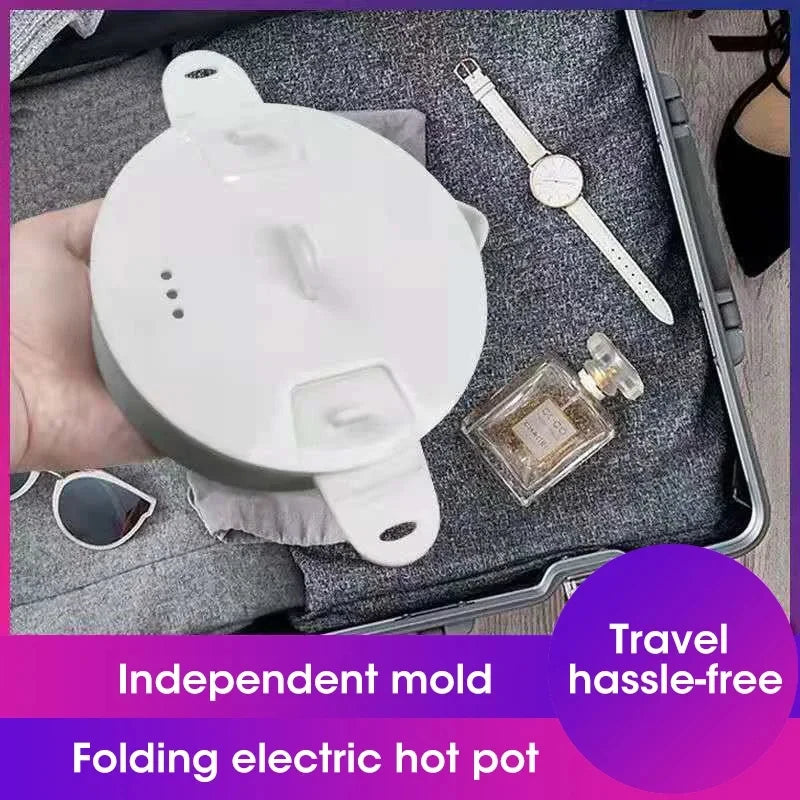 HOMEFISH Foldable Silicone Electric Pot Portable Multi-Purpose Hot Water Boiler for Travel 110/220V Kettle Ideal for Camping 66