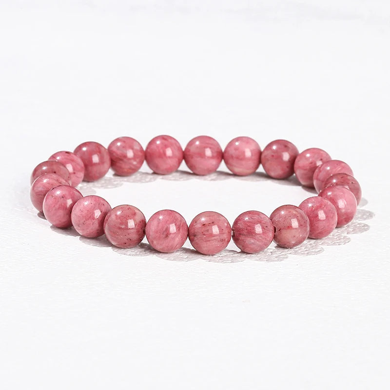 JD 6 8 10mm Natural Stone Beaded Bracelet Obsidian Fluorite Quartz Jasper Healing Beads Bangles Women Men Stretch Yoga Jewelry