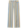 HXAO Rainbow Striped Jeans Women's Pants Spring 2026 Casual Straight Leg Mid-Waisted Trousers Fashion Streetwear Pants For Women