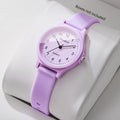 Fashion Women Watch Minimalist Round Dial Silicone Strap Quartz Wristwatch for Girls Students Reloj Mujer (Without Box)