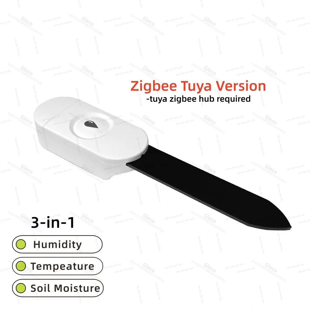 3-in-1/4-in-1 Zigbee Soil Moisture Sensor Humidity Meter Temperature Tester Light Detector Work With Tuya Smart Life 2MQTT HA