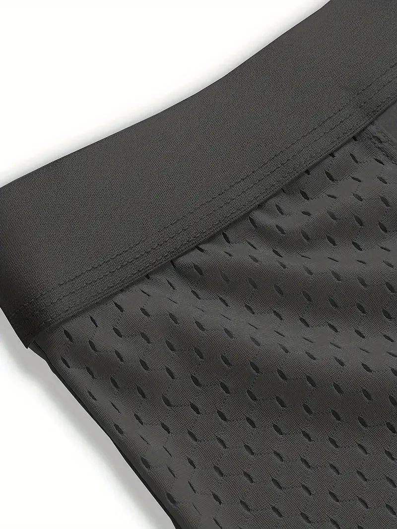8pcs/set Men's Underwear Ice Silk Mesh Men Panties Breathable Traceless  Fashion Panties Male Solid Color Boxer Shorts