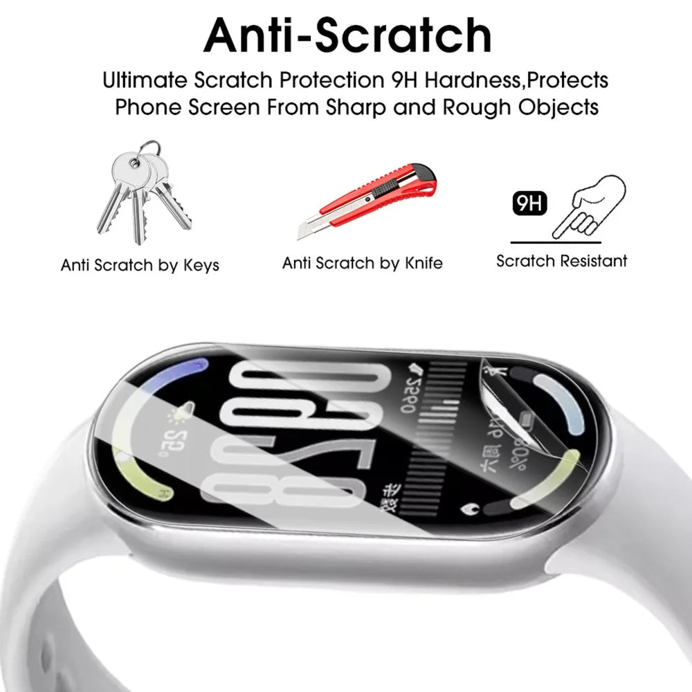 3-15pcs Hydrogel Film for Xiaomi Band 10 Screen Protector Full Cover Protective Film Curved Protection for Mi Band 10 Not Glass