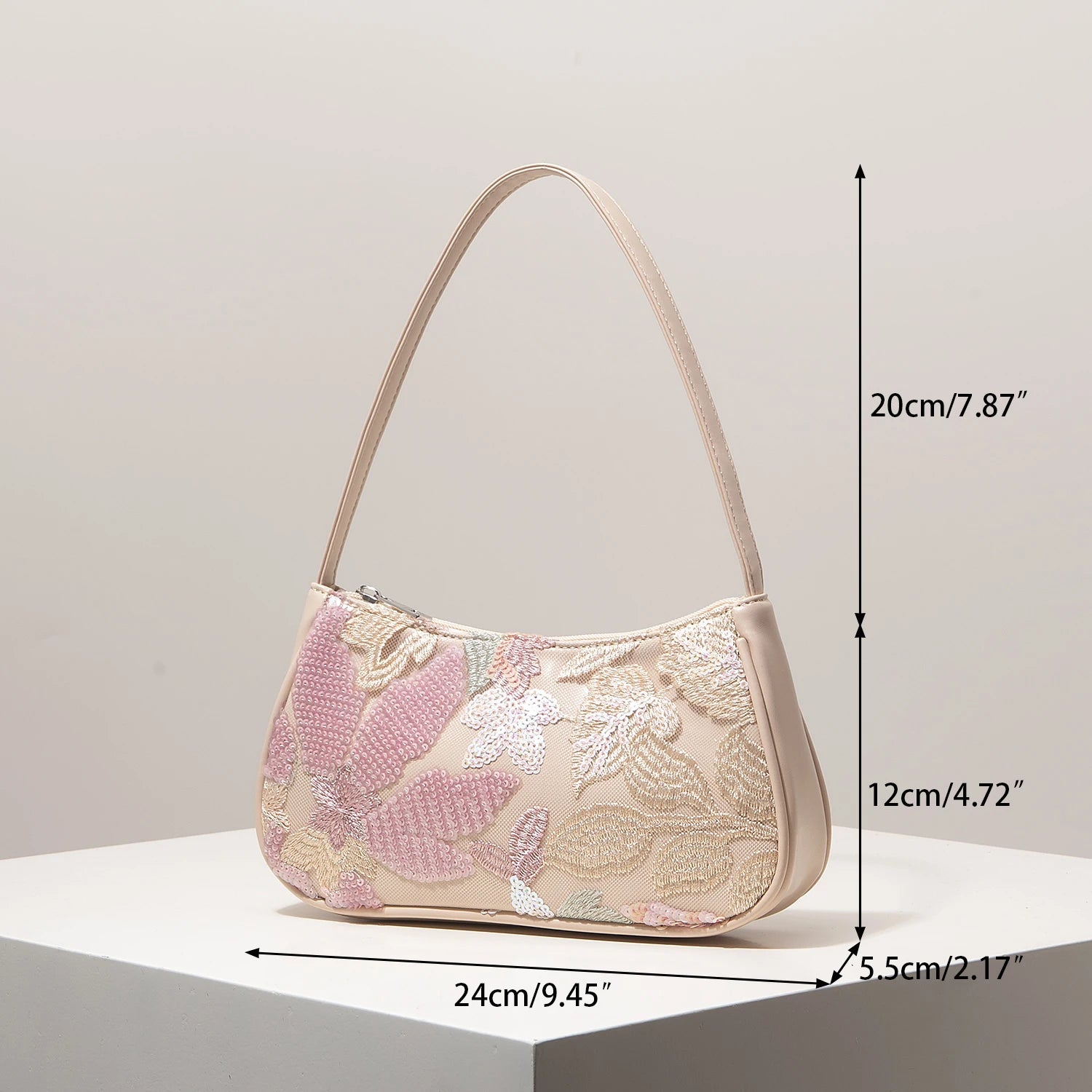 Shoulder Bag,Floral Pop,Sequin Bag,Embroidery,Gala Night,Party Outfits,Prom Bag,Wedding Items,Elegante,Valentine,Random Pattern