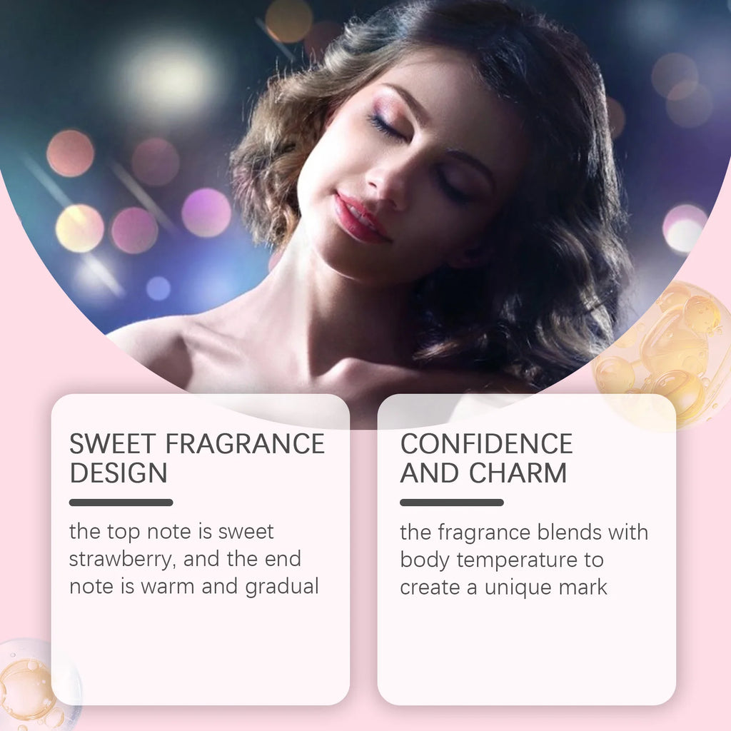Strawberry Candy Sweet & Energetic Perfume: Long-Lasting Fresh Scent, Portable Girly Perfume for Dating & Commuting